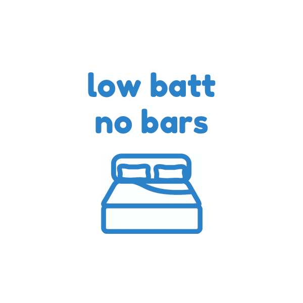low batt no bars